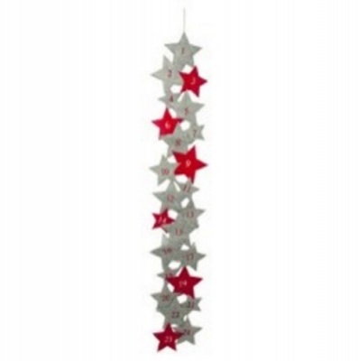 Festive 100cm Felt star Advent Calendar P008515