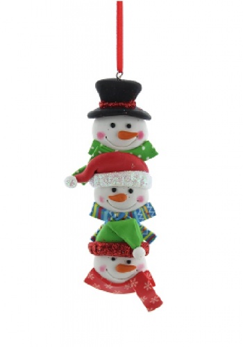 Festive Claydough Snowmen Heads 13cm approx P025585