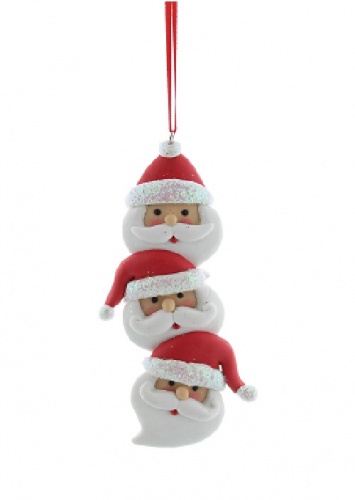 Festive Claydough Santa Heads 11.5cm approx P025586